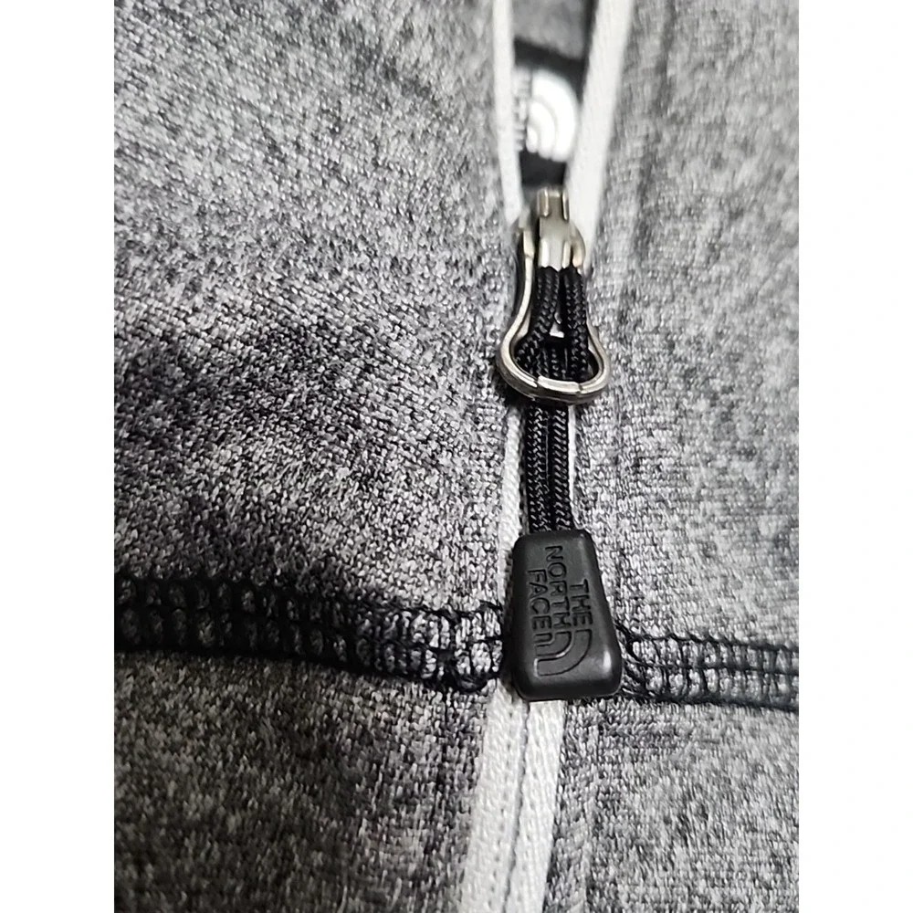 North Face Mens Tech 1/4 Zip Fleece Pullover Outdoors Gray‎ Size Large